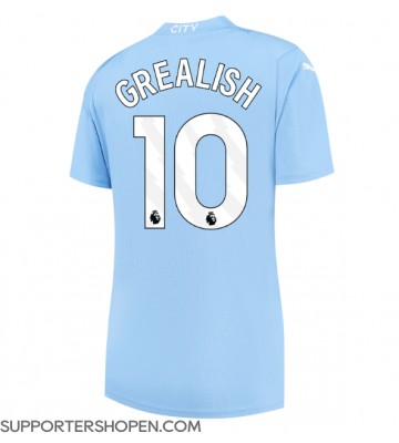 Manchester City Jack Grealish #10 Hemma Matchtröja Dam 2023-24 Kortärmad